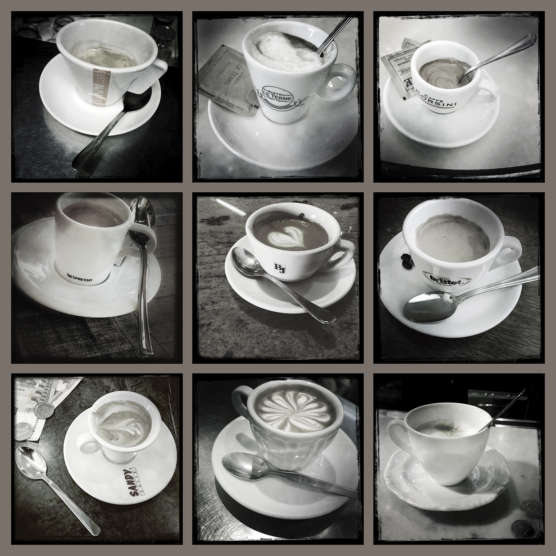 Assortment of Italian Coffee Cups Demi Tasse